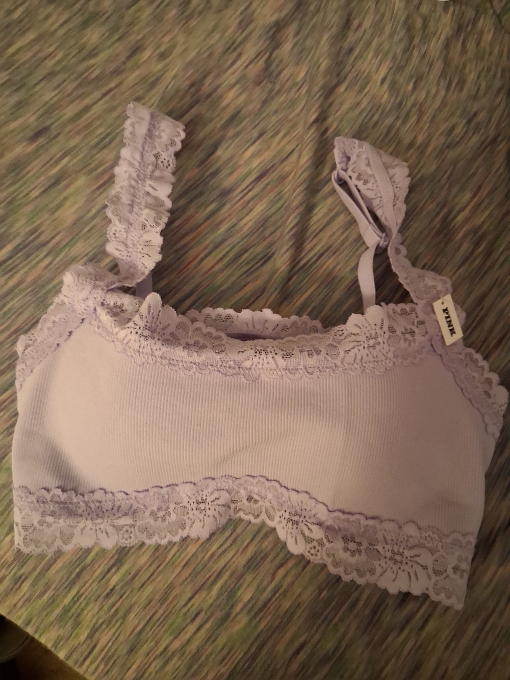 PINK Victoria's Secret Lace-Trim Bralette in Lavender